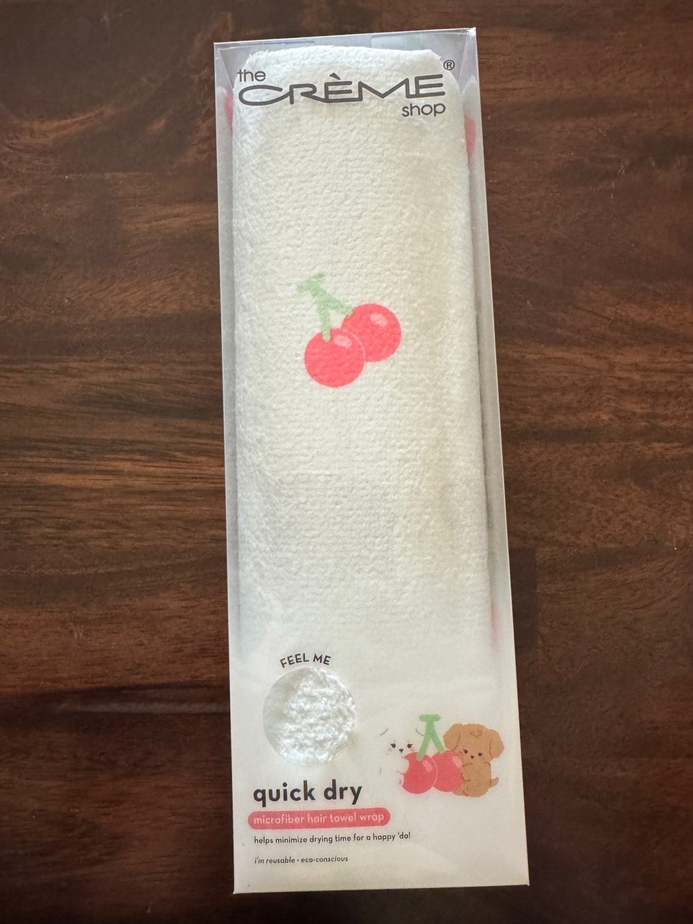 The Crème Shop quick dry microfiber hair towel wrap